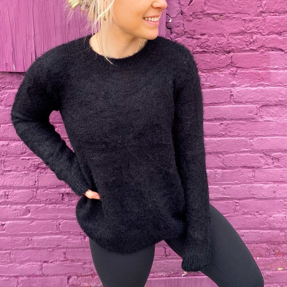 A New Day Black Eye Lash Sweater